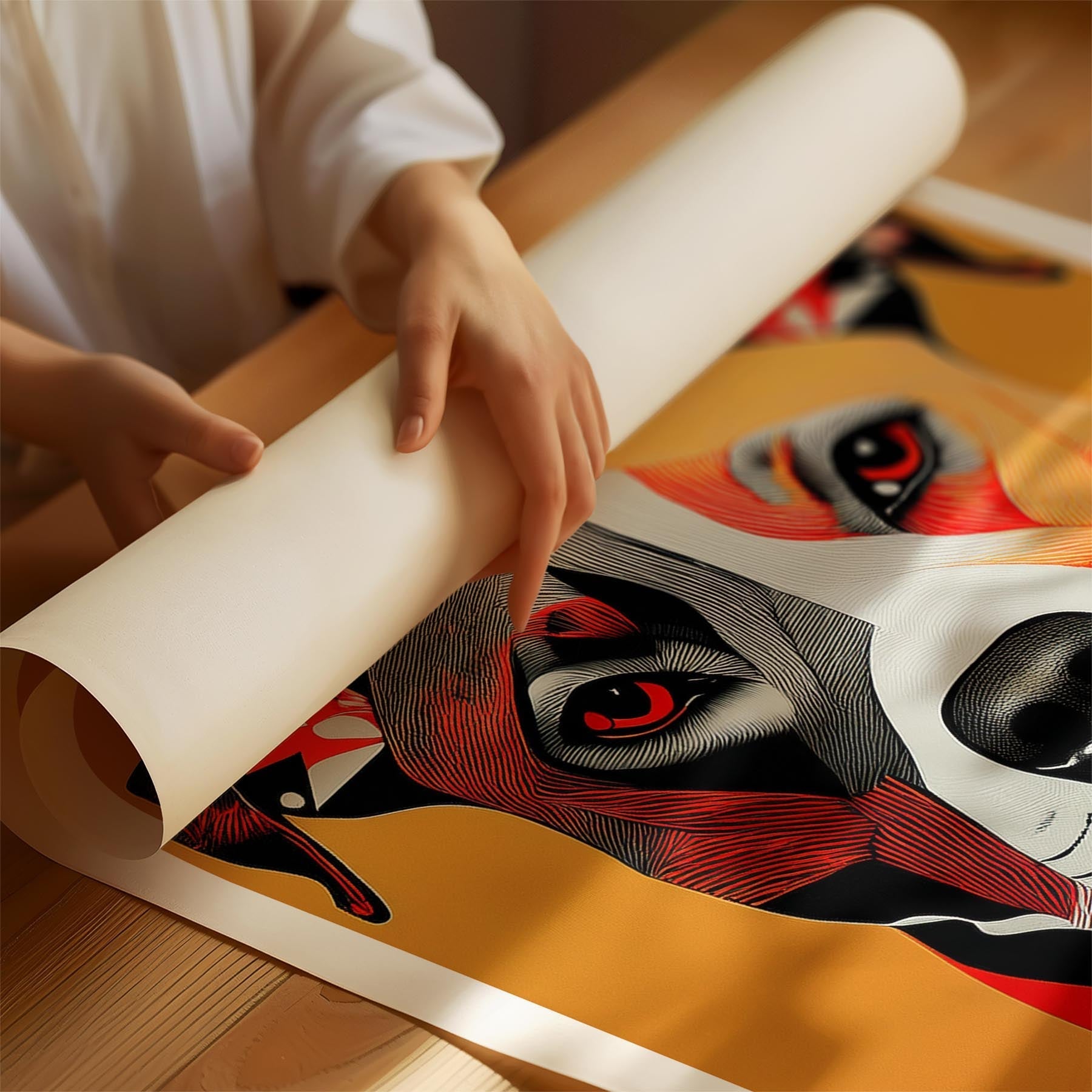 American Pitbull Terrier Geometric Orange Series image 1