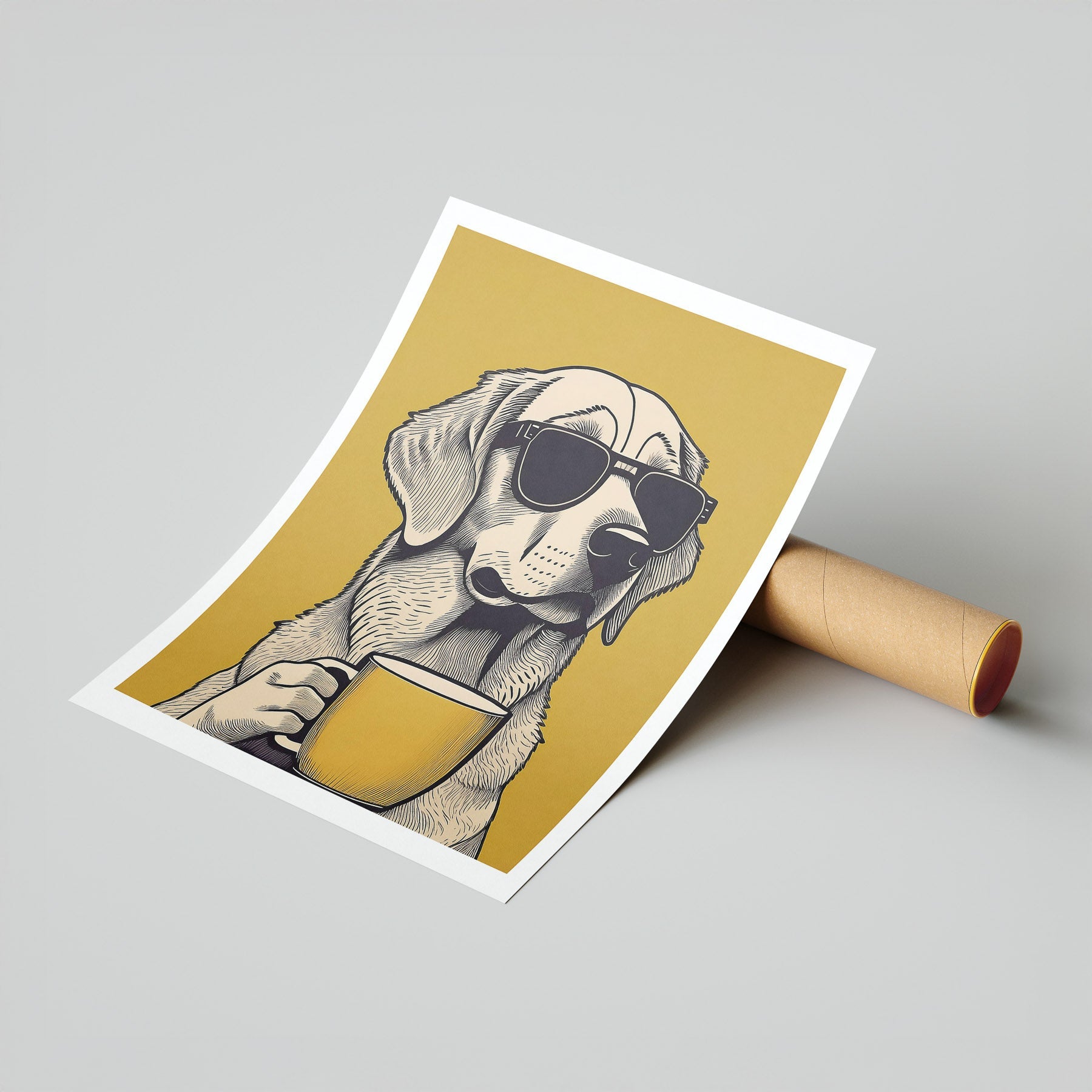 Golden Retriever Chillin Coffee Dog image 7