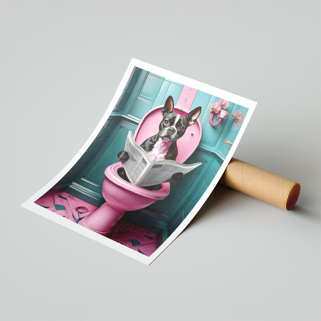 Boston Terrier Toilet Humour Dog Series 5 image 6