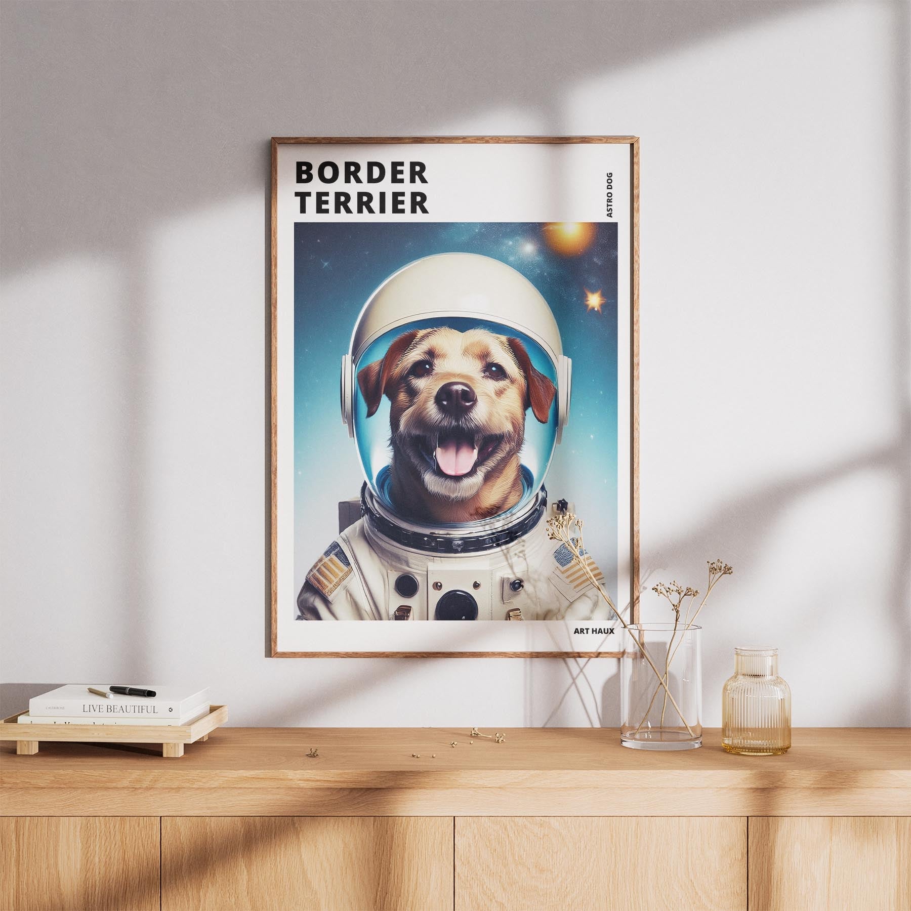 Border Terrier Astronaut Dog Series with Text Astro Dog image 8