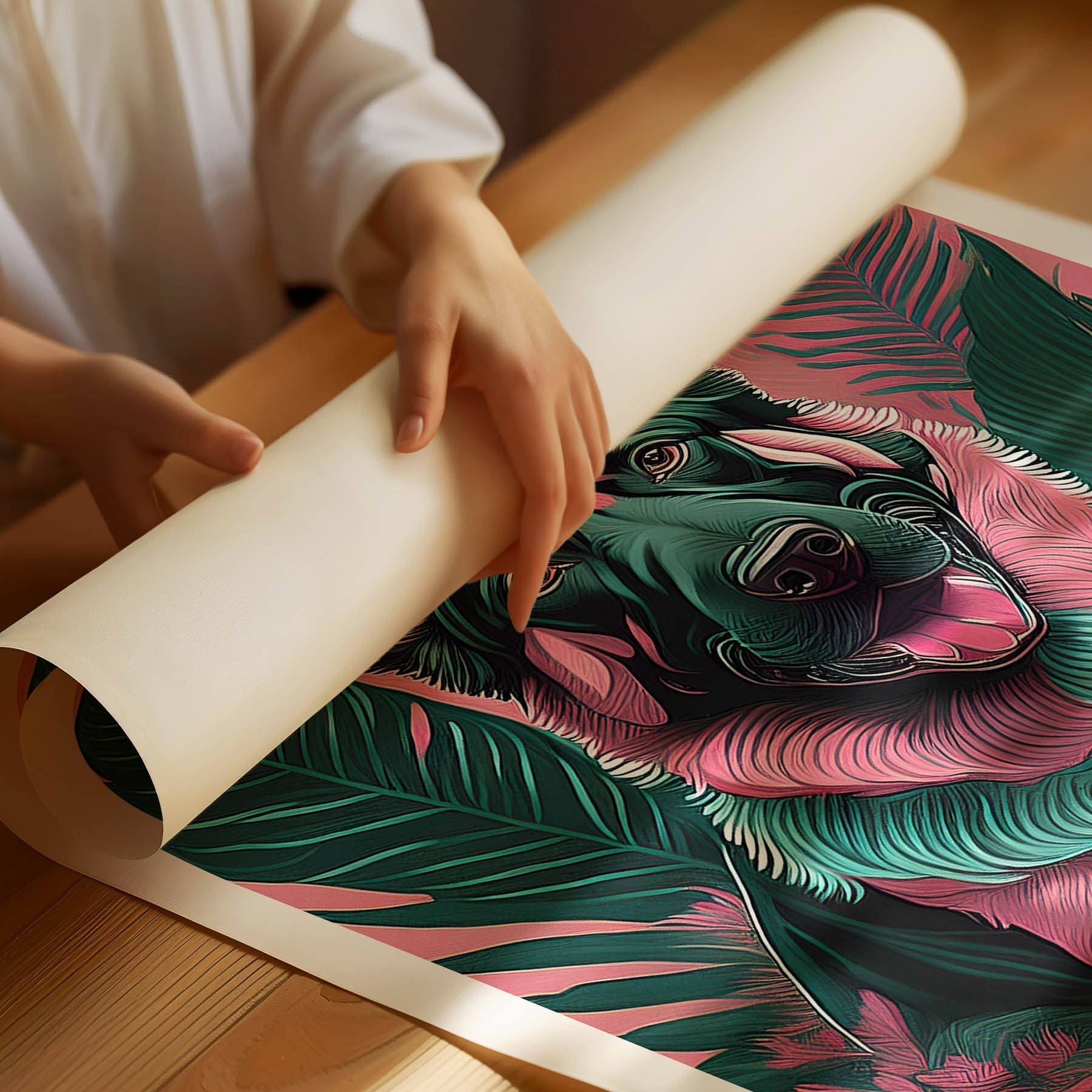 German Shepherd Flowery Dog image 1