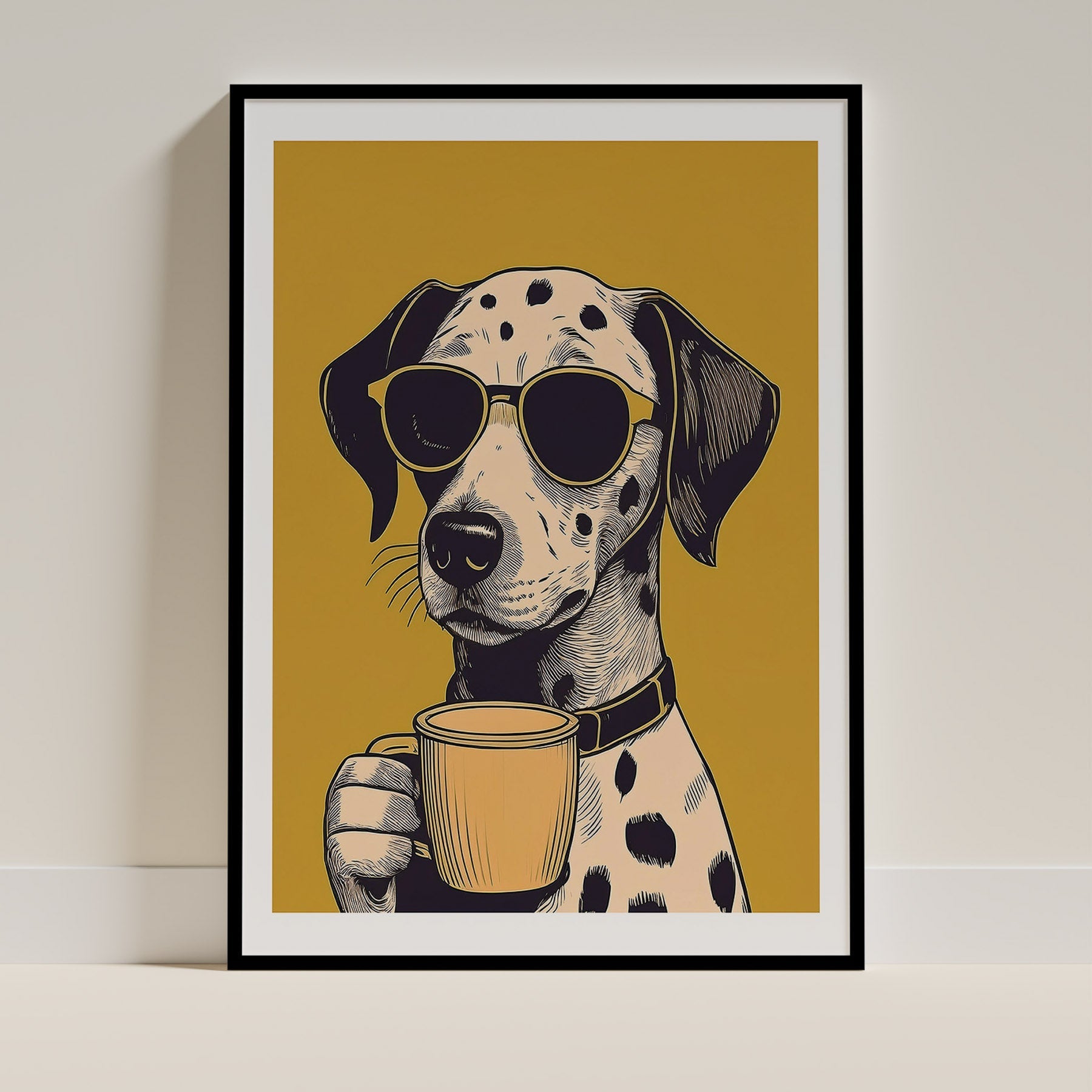 Dalmation Chillin Coffee Dog image 0