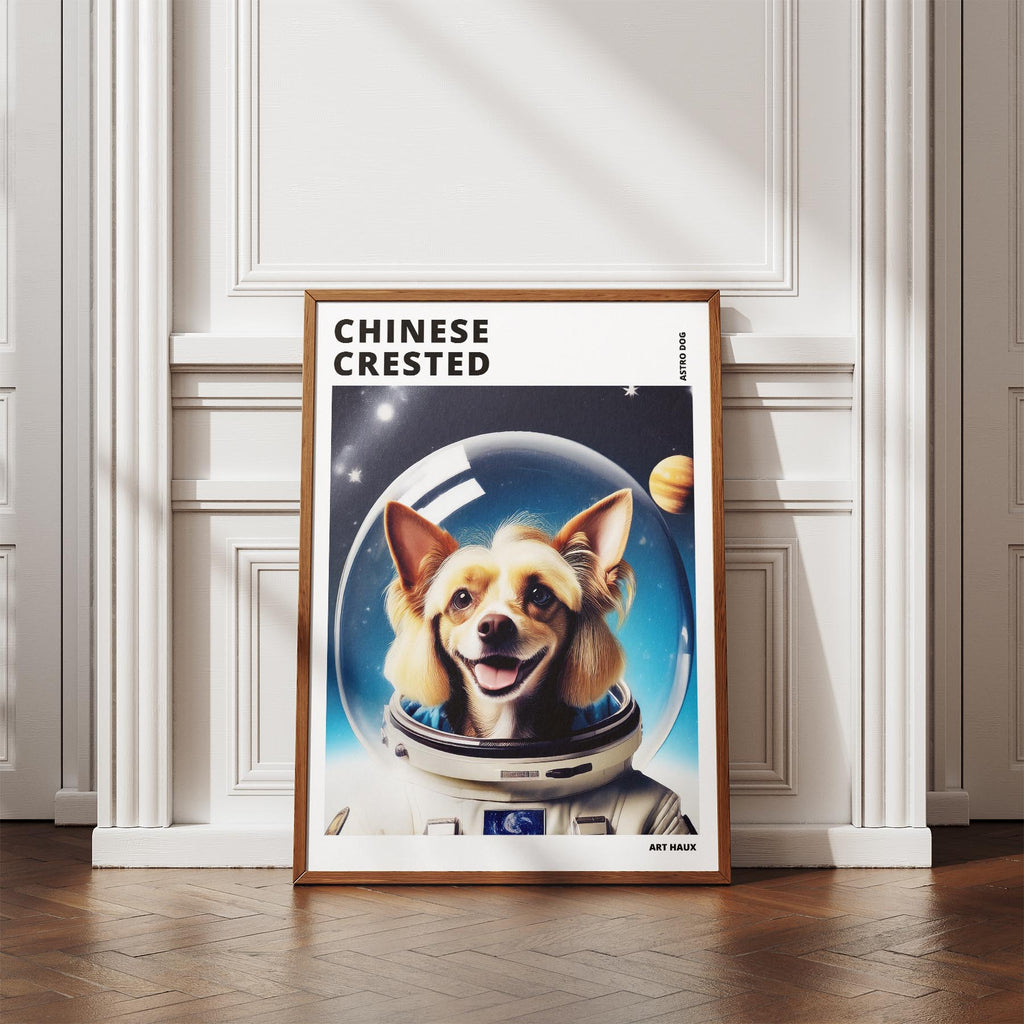 Chinese Crested Astronaut Dog Series with Text Astro Dog image 4