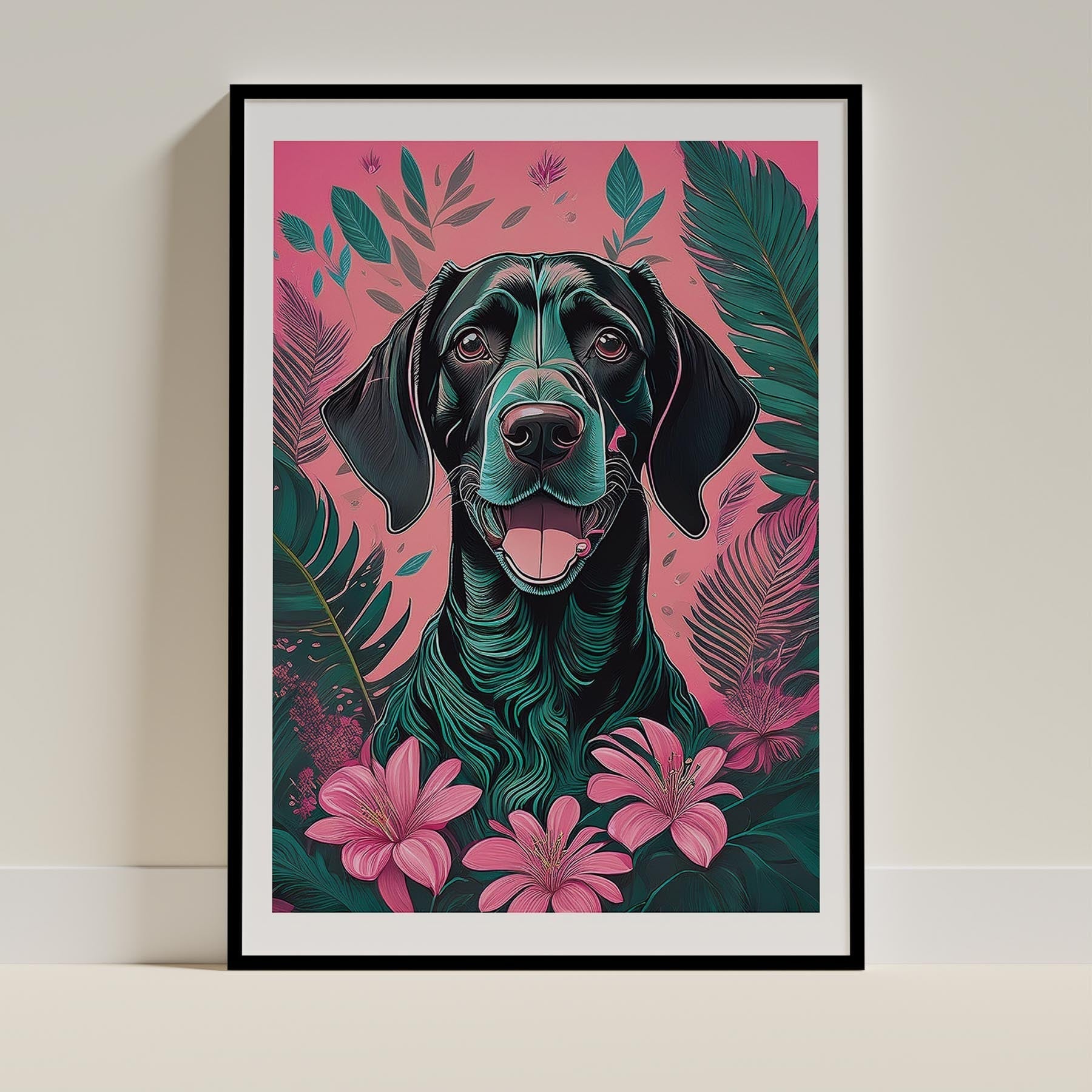 German Pointer Flowery Dog image 0