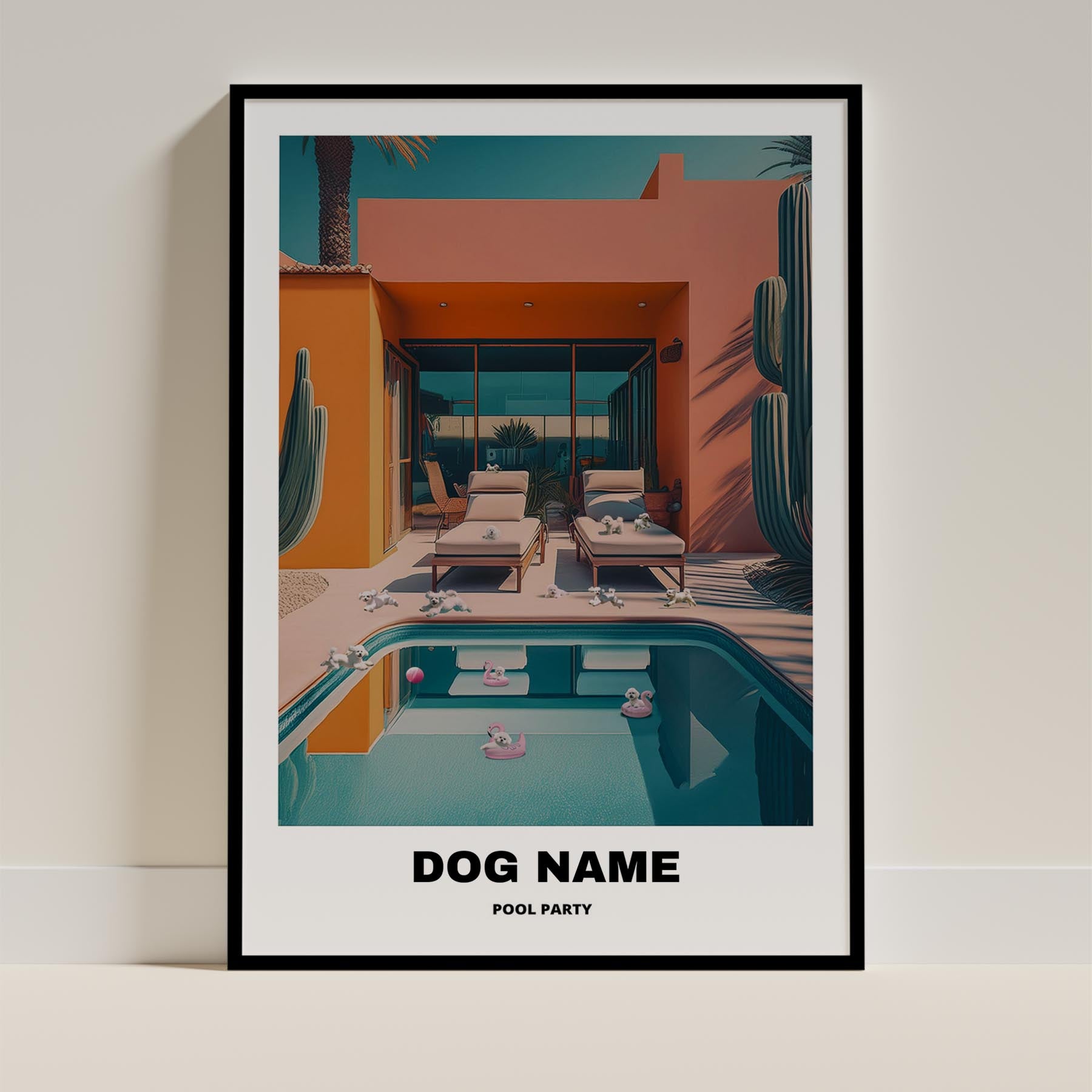 Bichon Frise Custom Pool Party WITH TEXT image 0