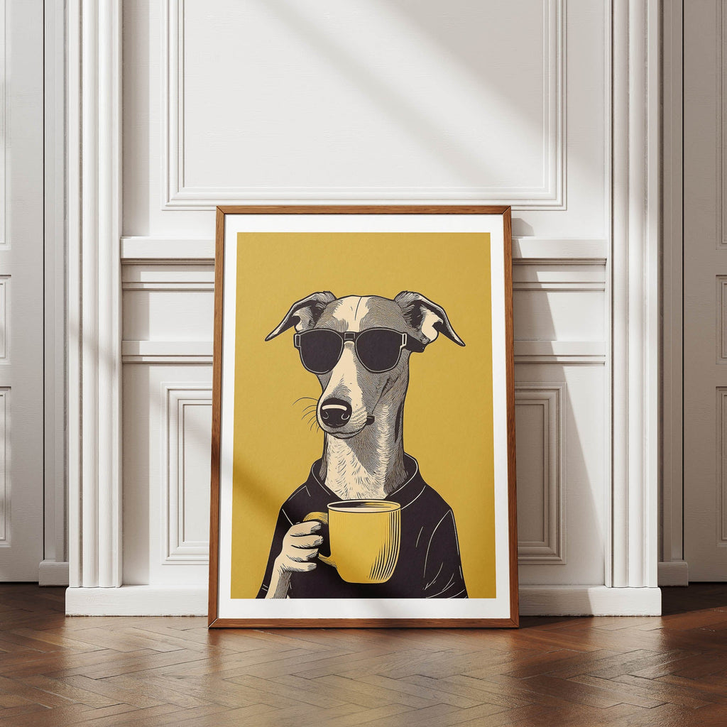 Greyhound Chillin Coffee Dog image 4