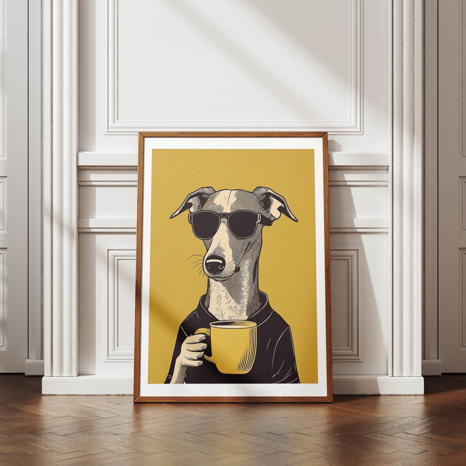 Greyhound Chillin Coffee Dog image 4