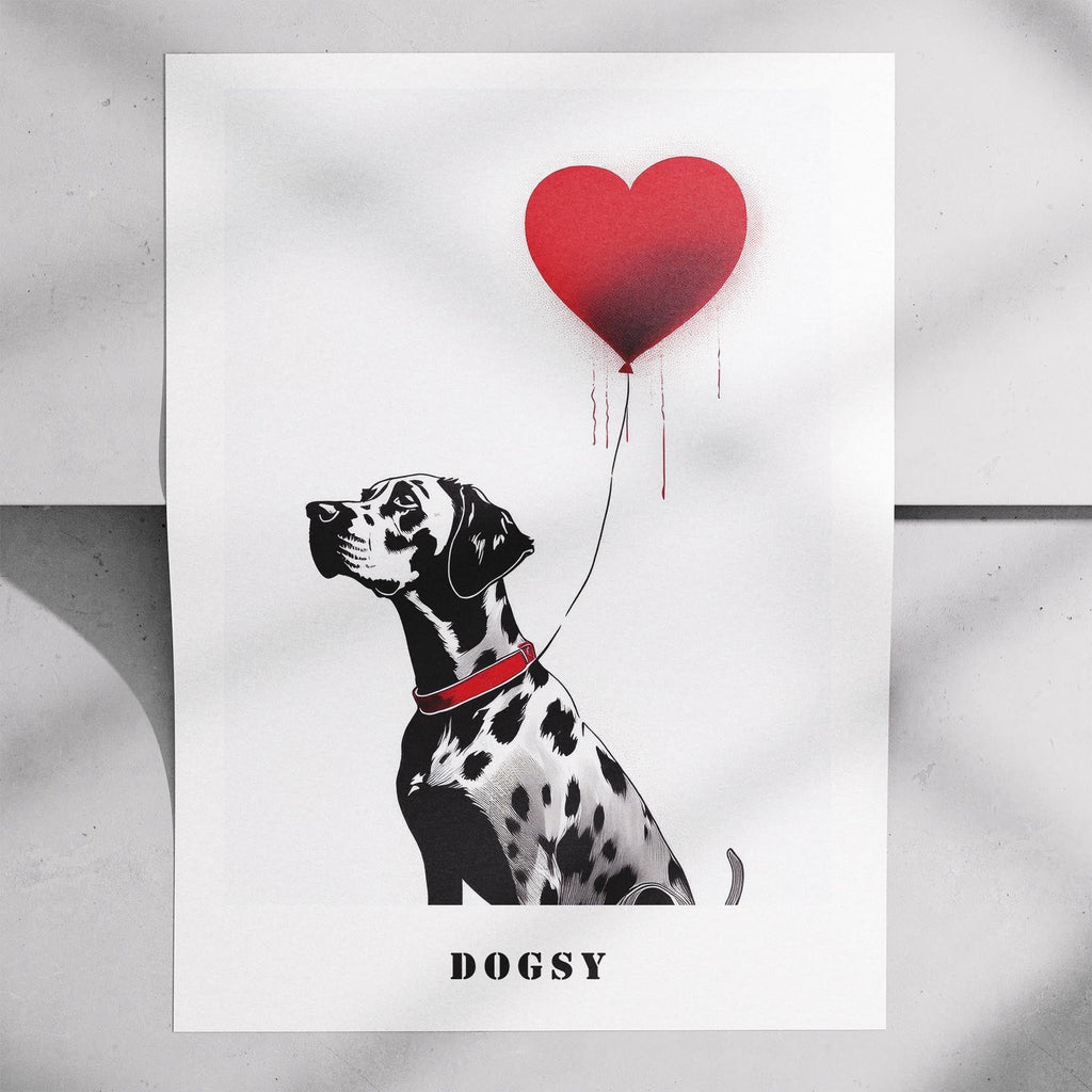 Dalmatian DOGSY Series inspired by the Art of Banksy with text Dogsy image 7