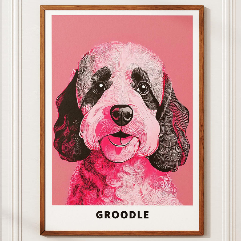 Groodle Pink and Black Dog Series 1 image 10