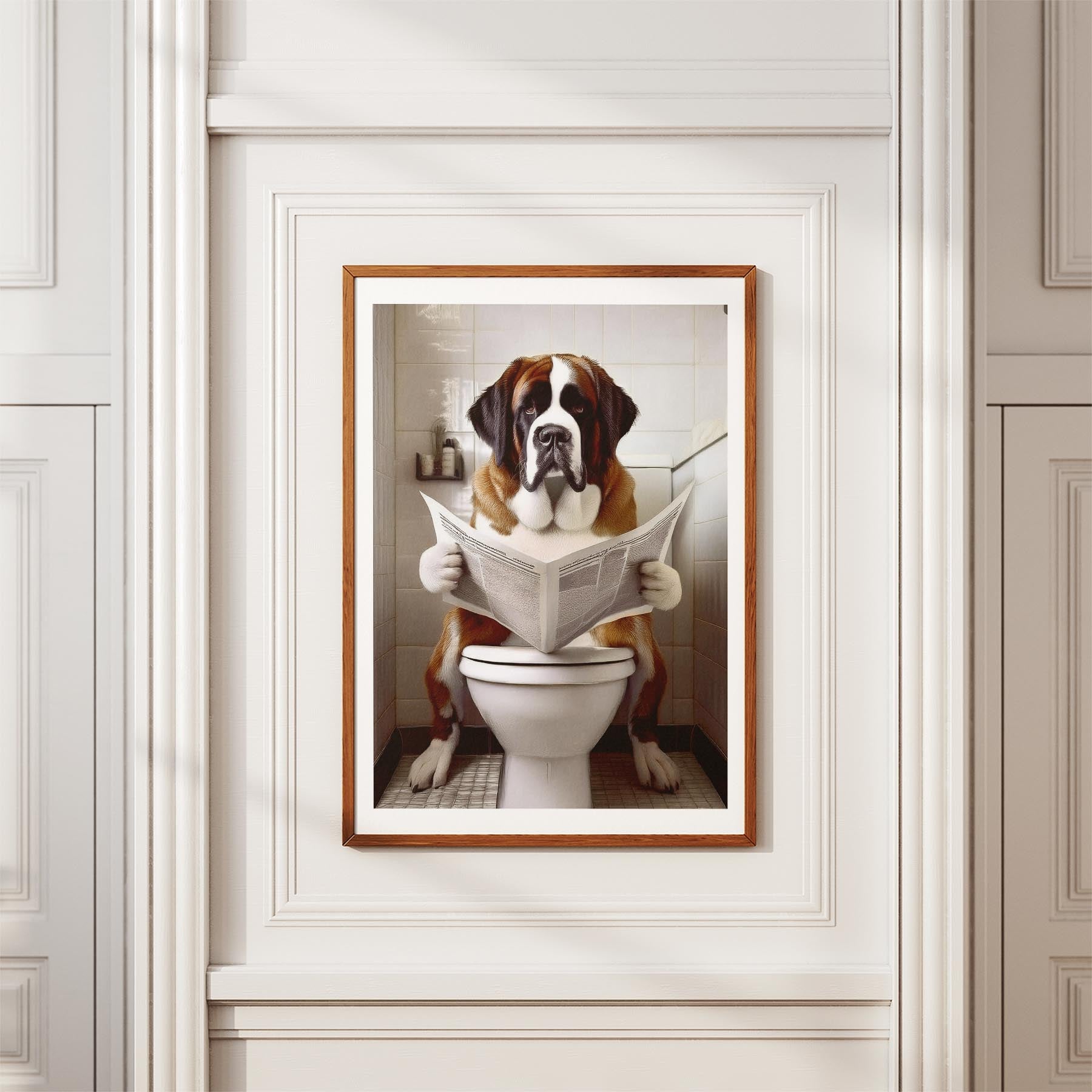 Saint Bernard Toilet Humour Dog Series image 3