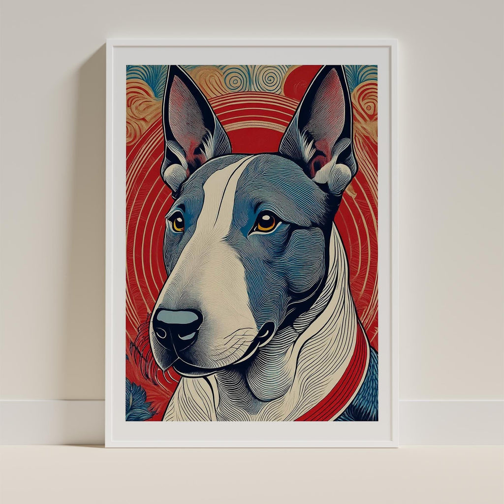 Bull Terrier Hokusai Japanese Inspired Dog Series 4 image 9