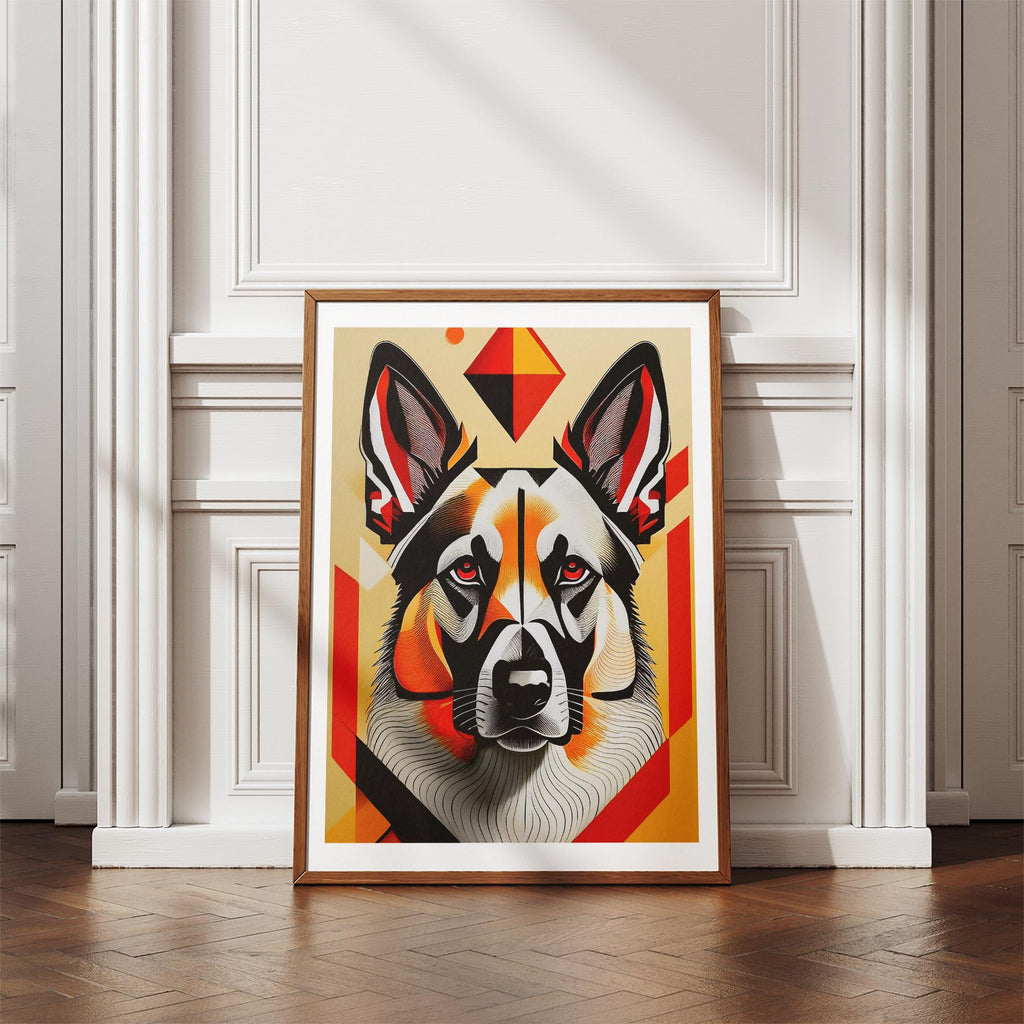 German Shepherd Geometric Orange Series image 4