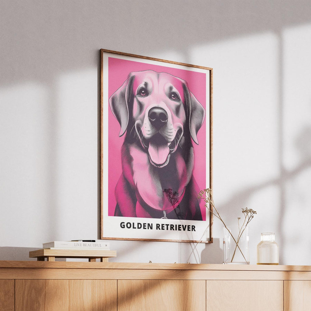 Golden Retriever Pink and Black Dog Series 2 image 5