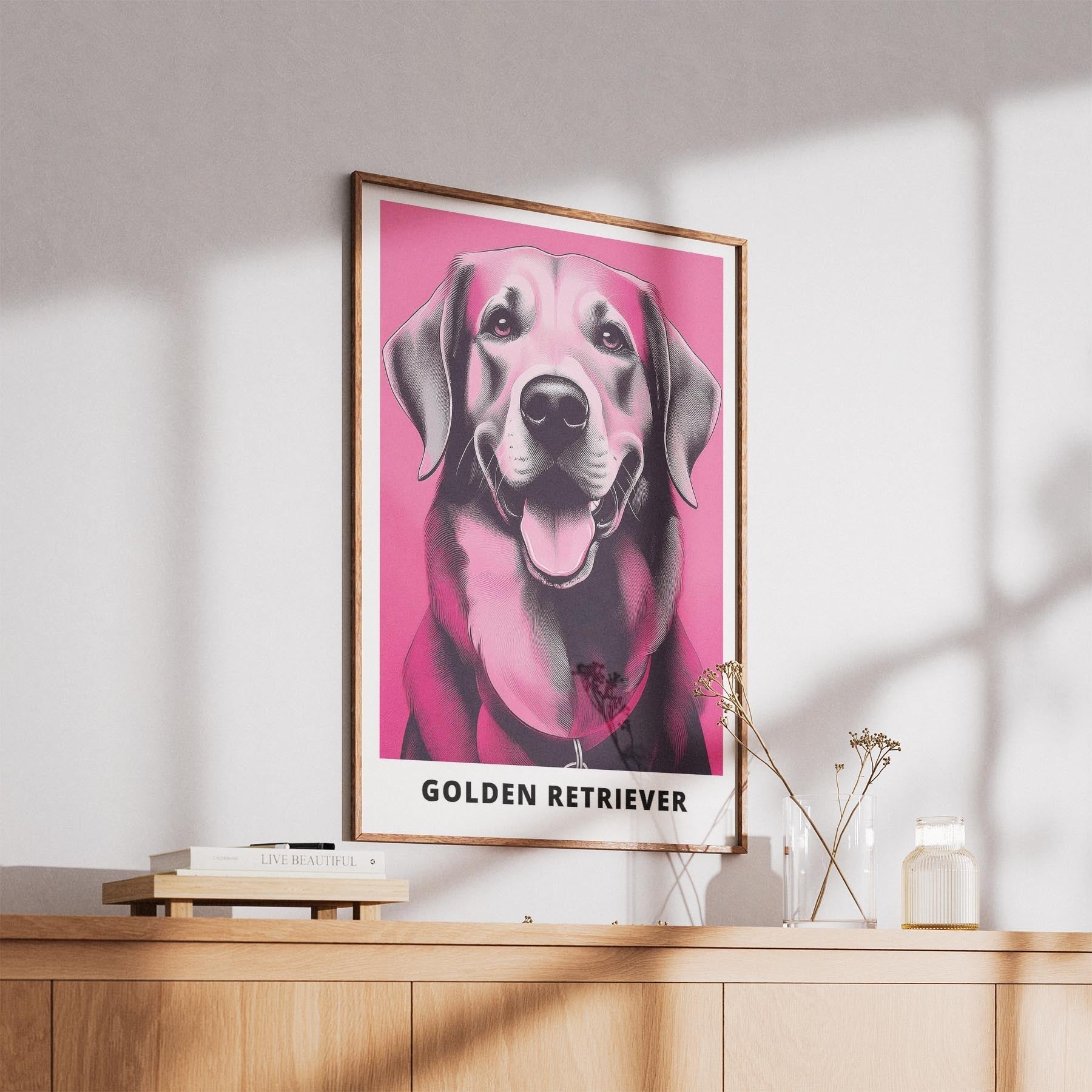 Golden Retriever Pink and Black Dog Series 2 image 5