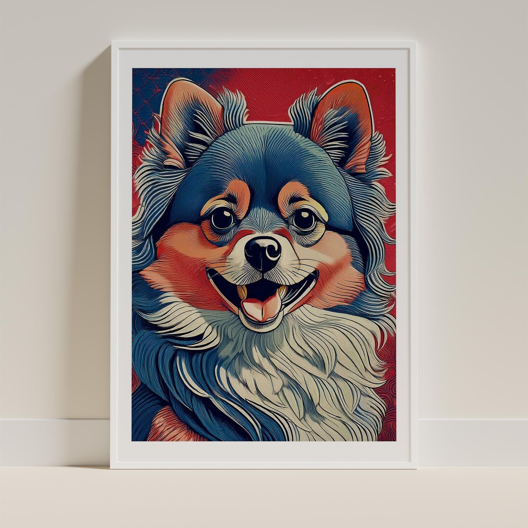 Pomeranian Hokusai Japanese Inspired Dog Series image 9
