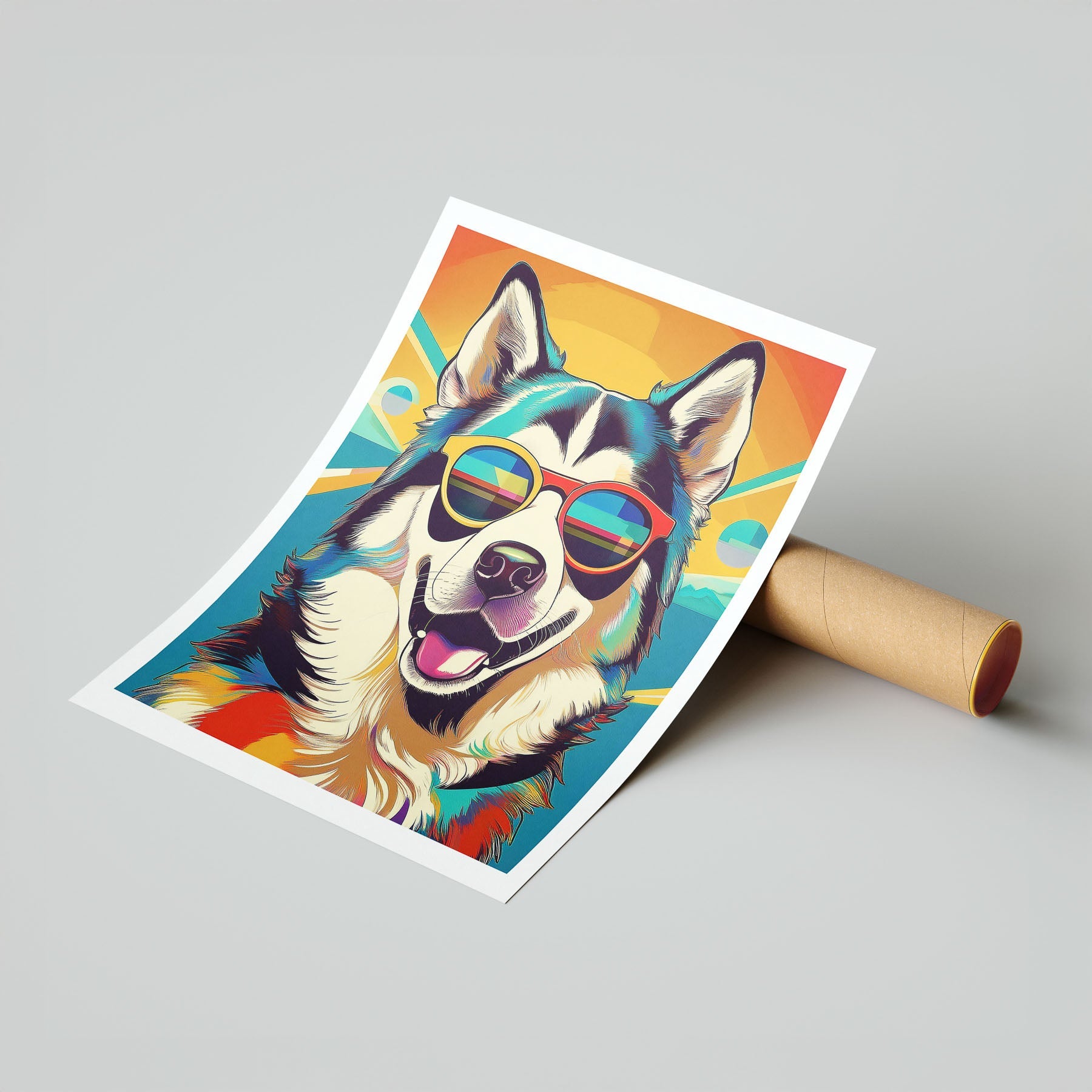 Alaskan Malamute In Colourful Sunnies 1 image 7