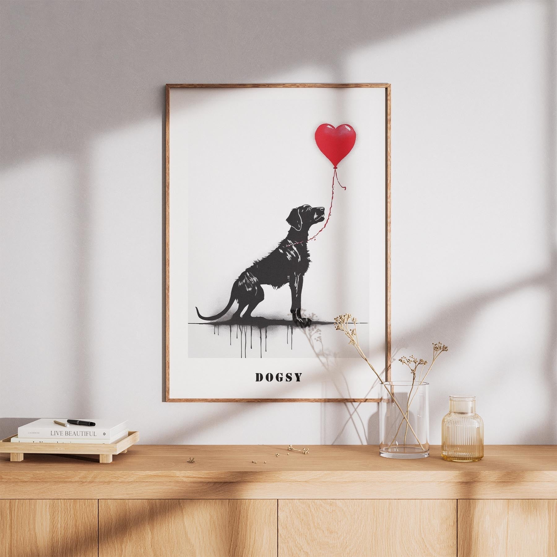 German Pointer DOGSY Series inspired by the Art of Banksy with text Dogsy image 8